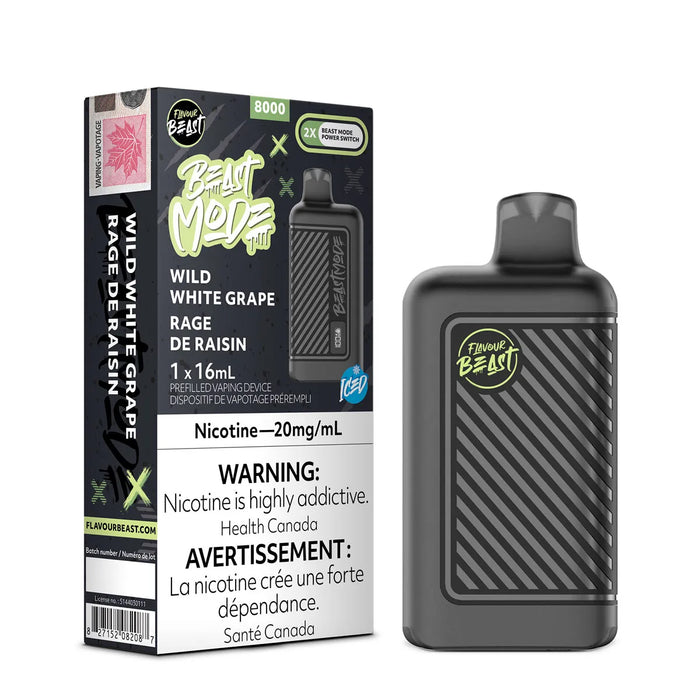 Flavour Beast Beast Mode 8K Disposable - Wild White Grape Iced 20MG