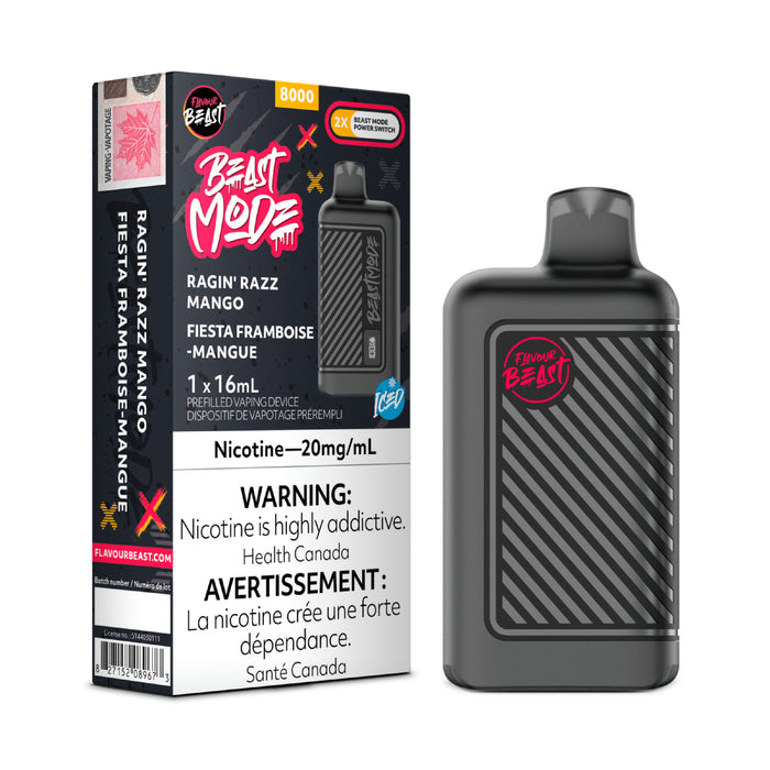 Flavour Beast Beast Mode 8K Disposable - Ragin' Razz Mango Iced