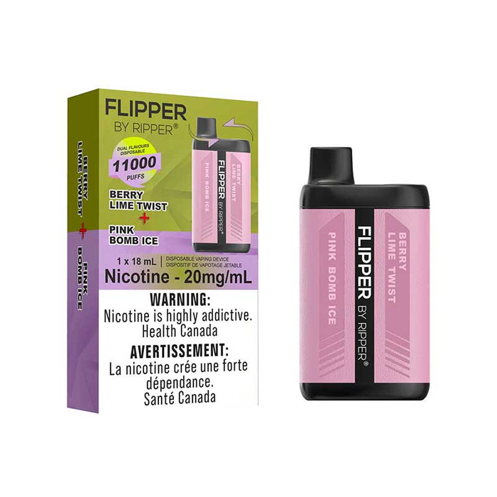 Flipper by Ripper - Berry Lime Twist + Pink Bomb Ice - 11,000 Puffs