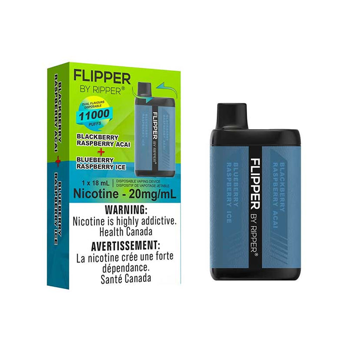 Flipper by Ripper - Blackberry Raspberry Acai + Blueberry Raspberry Ice - 11,000 Puffs