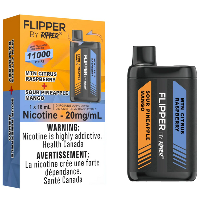 Flipper by Ripper - MTN Citrus Raspberry + Sour Pineapple Mango- 11,000 Puffs