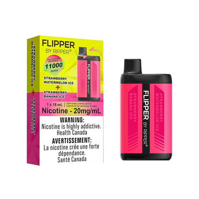 Flipper by Ripper - Strawberry Watermelon Ice + Strawberry Banana Ice - 11,000 Puffs