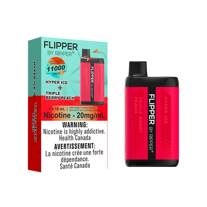 Flipper by Ripper - Hyper Ice + Triple Berry Peach - 11,000 Puffs