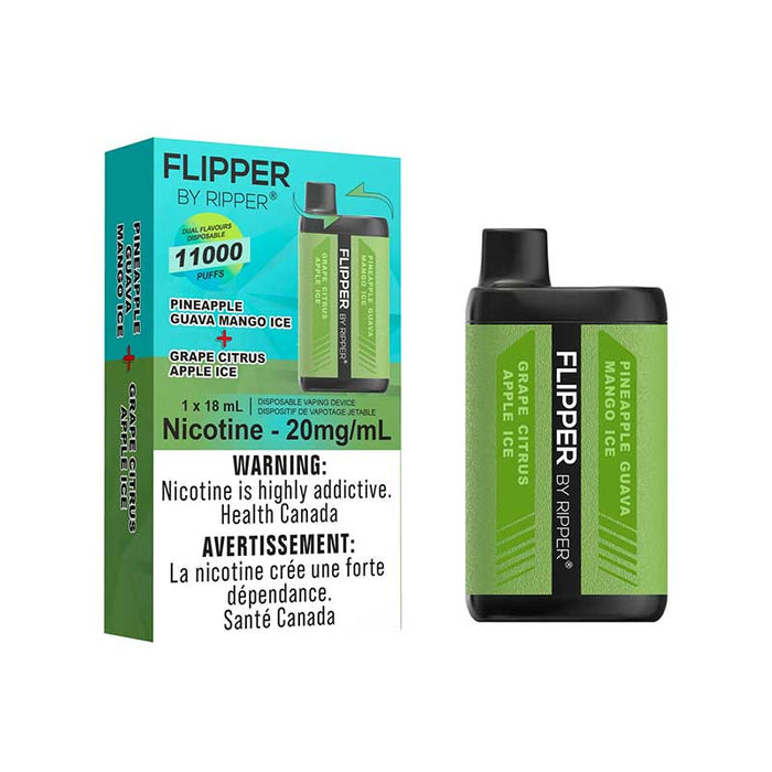 Flipper by Ripper - Pineapple Guava Mango Ice + Grape Citrus Apple Ice - 11,000 Puffs