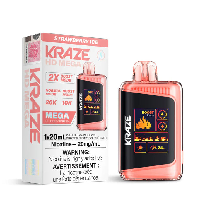 Kraze HD Mega 20k Strawberry Burst Ice