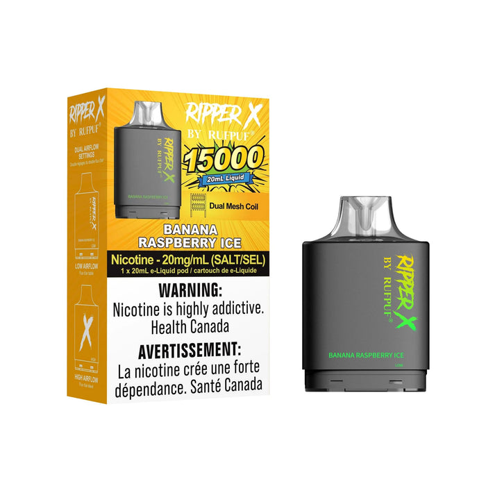 Ripper X by RUFPUF - Banana Raspberry Ice - 15,000 Puffs