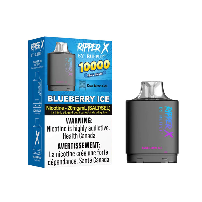 Ripper X by RUFPUF - Blueberry Ice - 15,000 Puffs