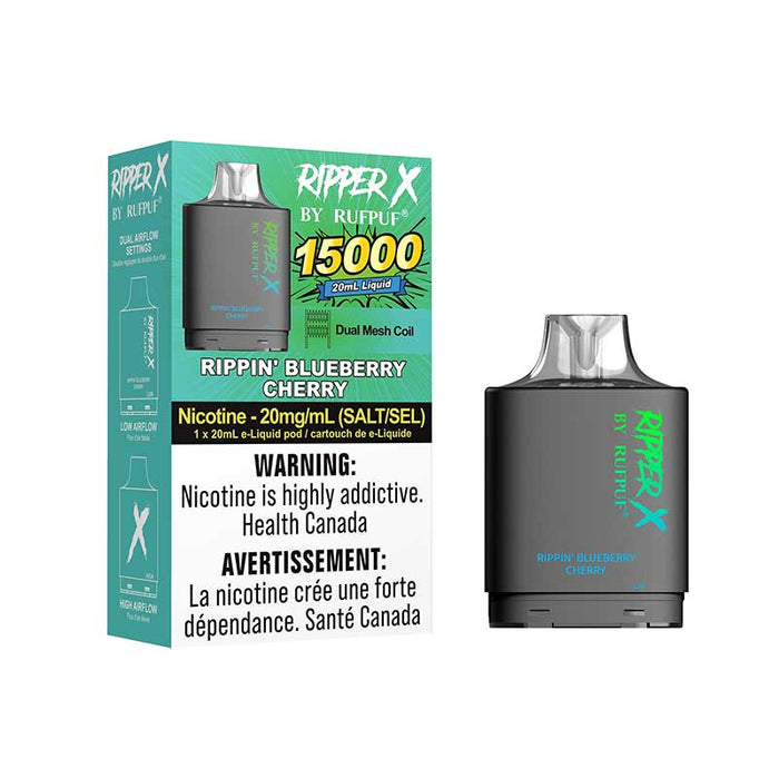 Ripper X by RUFPUF - Blueberry Raspberry Cherry - 15,000 Puffs