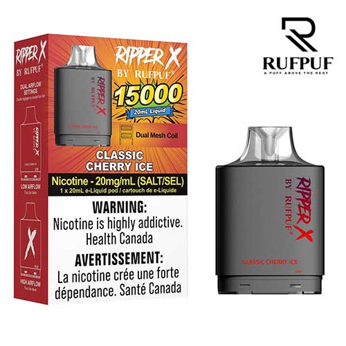 Ripper X by RUFPUF - Classic Cherry Ice - 15,000 Puffs