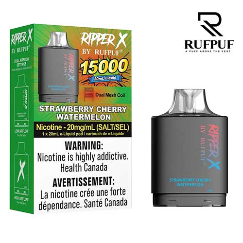 Ripper X by RUFPUF - Strawberry Cherry Watermelon - 15,000 Puffs