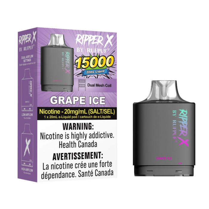 Ripper X by RUFPUF - Grape Ice - 15,000 Puffs