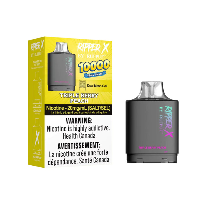 Ripper X by RUFPUF - Triple Berry Peach - 15,000 Puffs