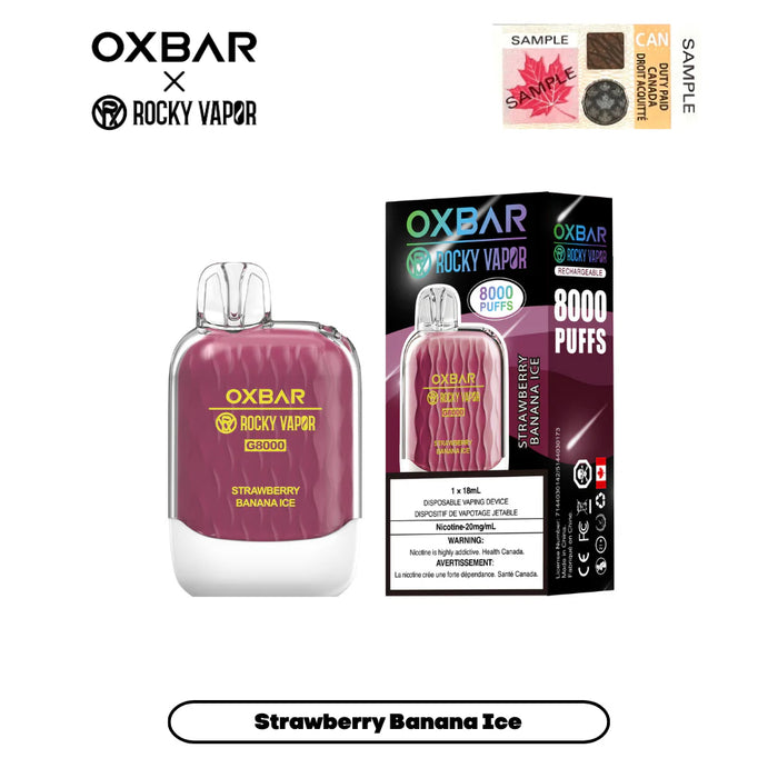Oxbar 8K Strawberry Banana Ice