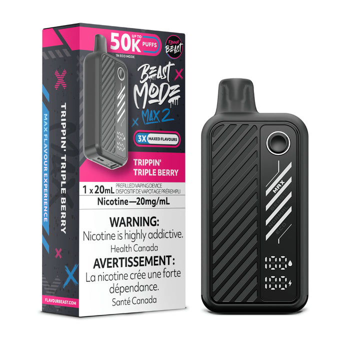 Flavour Beast Mode Max 2 50K Trippin Tripple Berry