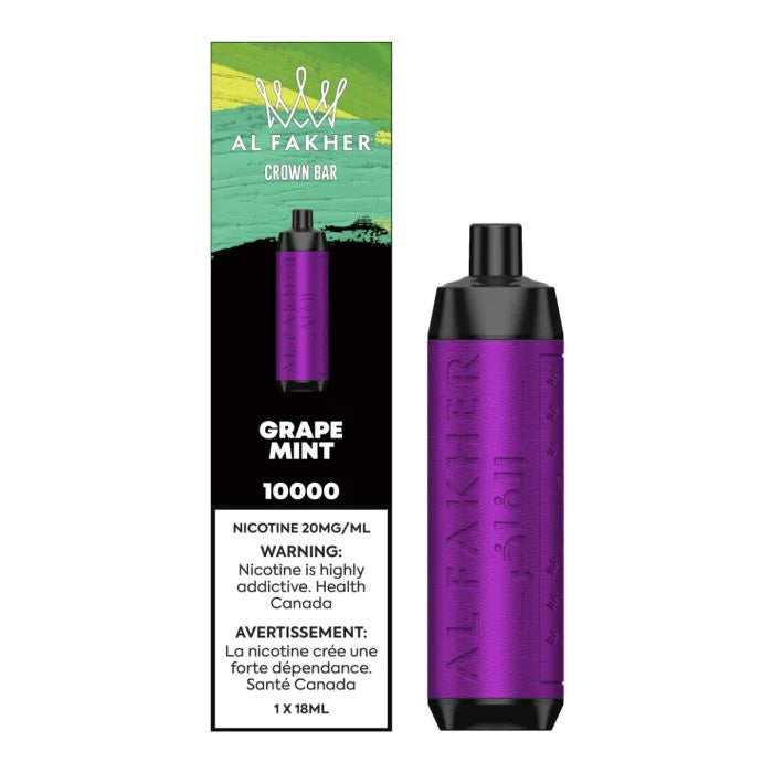 Al Fakher Crown Bar - Grape Mint - 10,000 Puffs