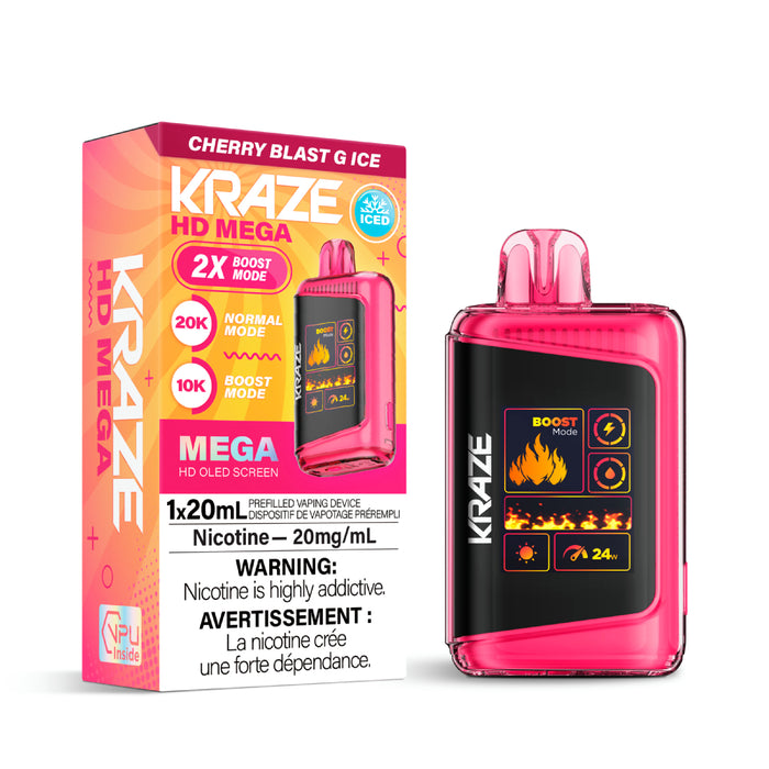 Kraze HD Mega 20k Cherry Blast G Ice