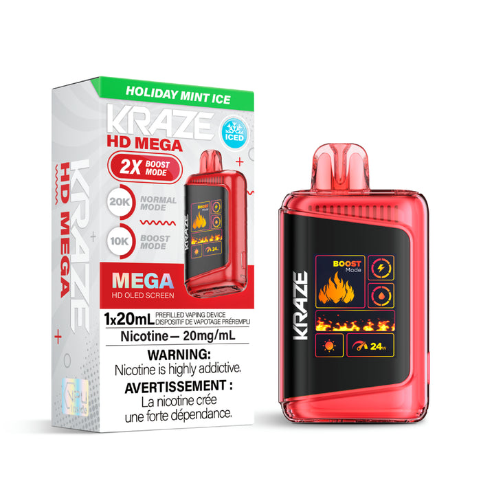 Kraze HD Mega 20k Holiday Mint Ice