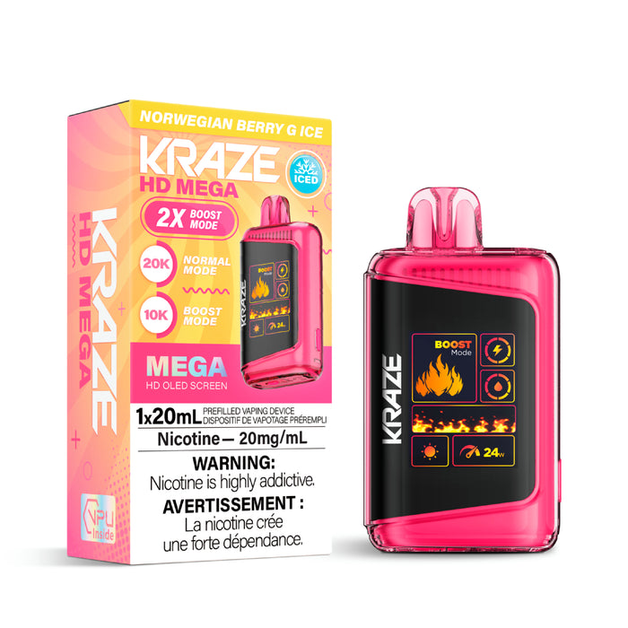 Kraze HD Mega 20k Norwegian Berry G Ice