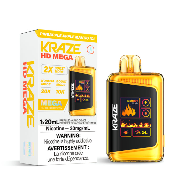 Kraze HD Mega 20k Pineapple Apple Mango Ice