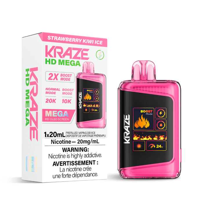 Kraze HD Mega 20k Strawberry Kiwi Ice