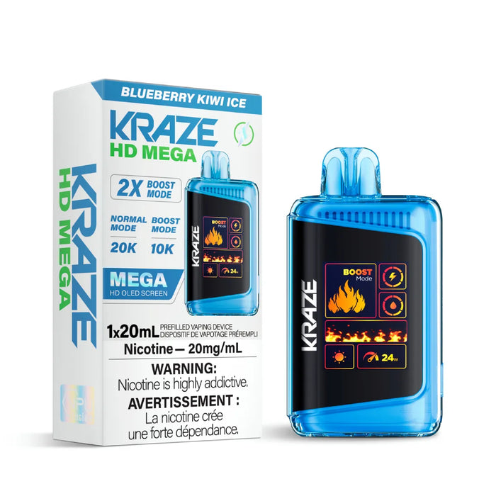 Kraze HD Mega 20k Blueberry Kiwi Ice
