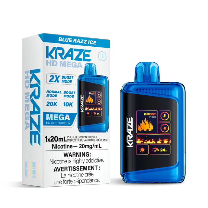 Kraze HD Mega 20k Blue Razz Ice