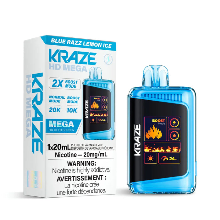 Kraze HD Mega 20k Blue Razz Lemon Ice