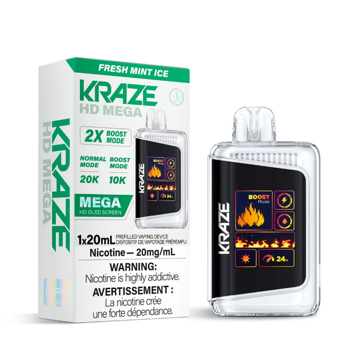 Kraze HD Mega 20k Fresh Mint Ice