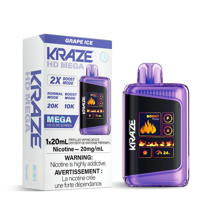 Kraze HD Mega 20k Grape Ice
