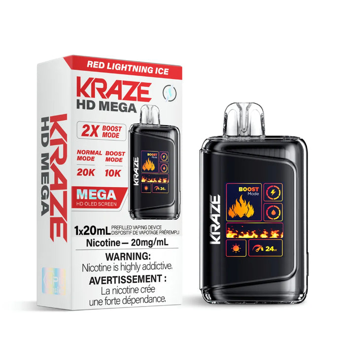 Kraze HD Mega 20k Red Lightning Ice