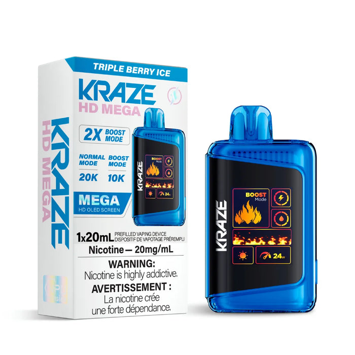 Kraze HD Mega 20k Triple Berry Ice