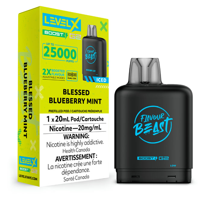 Flavour Beast Level X Boost 25K Blessed Blueberry Mint
