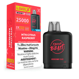 Flavour Beast Level X Boost 25K MTN Citrus Raspberry