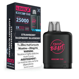 Flavour Beast Level X Boost 25K Strawberry Raspberry Blueberry
