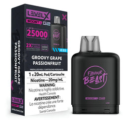 Flavour Beast Level X Boost 25K Groovy Grape Passionfruit