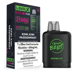Flavour Beast Level X Boost 25K Kewl Kiwi PassionFruit