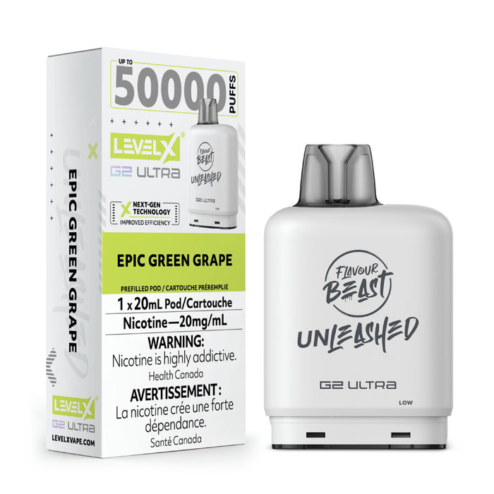 Flavour Beast Level X Unleashed 50K Epic Green Apple