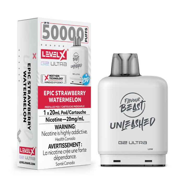 Flavour Beast Level X Unleashed 50K Epic Strawberry Watermelon