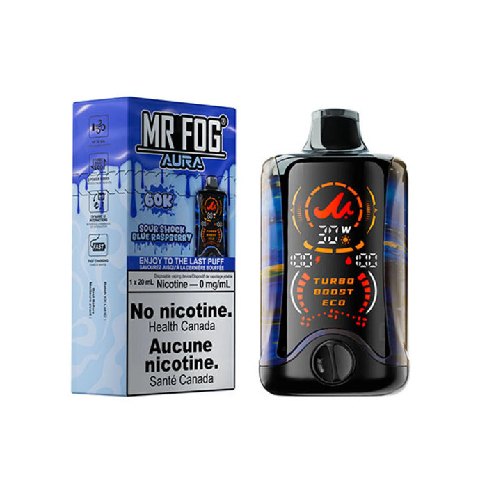 Mr Fog Aura 60K Sour Shock Blue Raspberry