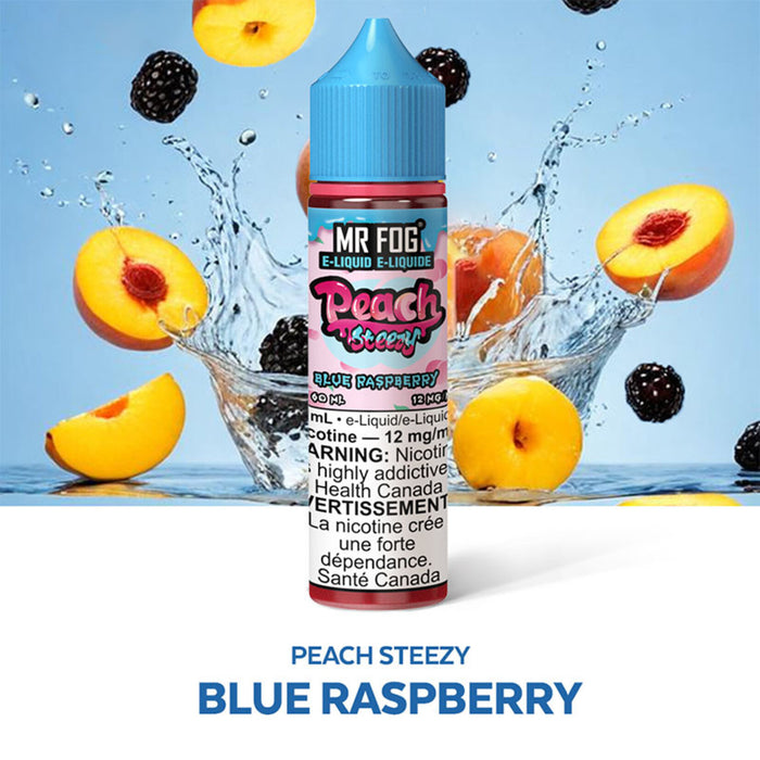 Mr Fog E-liquid Peach Steezy Blue Raspberry