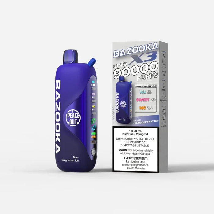 Bazooka 90,000K puff Blue Dragonfruit Ice