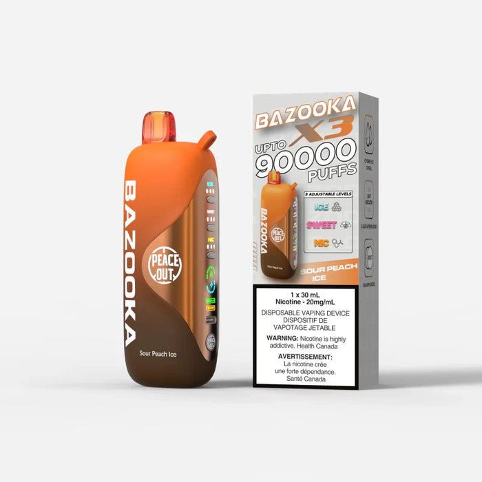 Bazooka 90,000K puff Sour Peach Ice