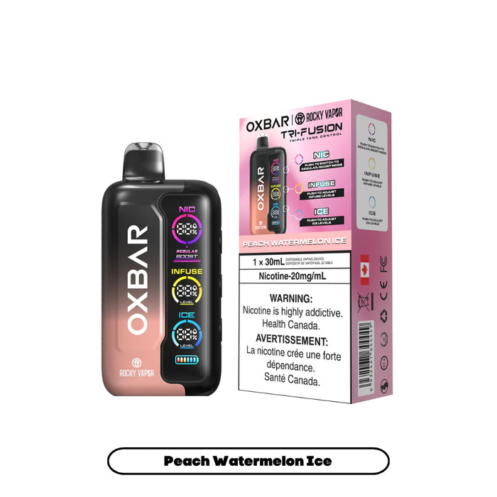 Oxbar Tri Fusion Peach Watermelon Ice