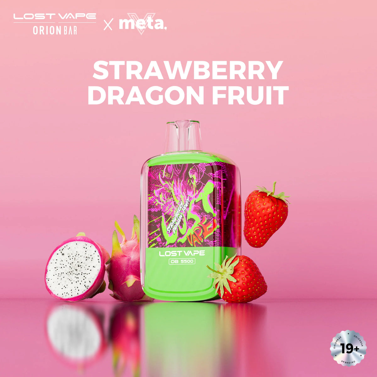 Lost Vape OB 5500 - Strawberry Dragon Fruit YEG VAPES Lost Vape OB 5500 - Strawberry Dragon Fruit YEG VAPES