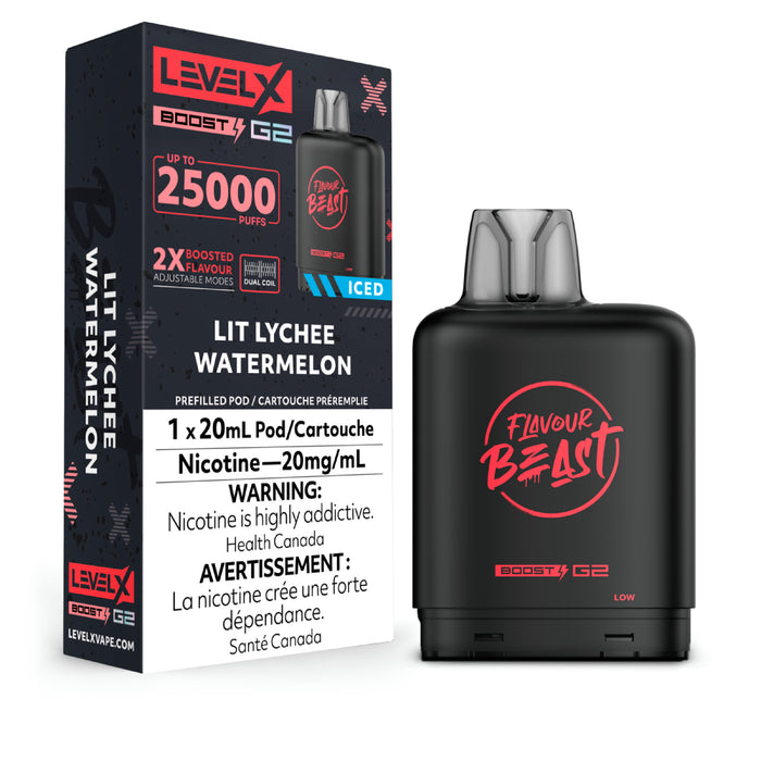 Flavour Beast Level X Boost 25K Lit Lychee Watermelon
