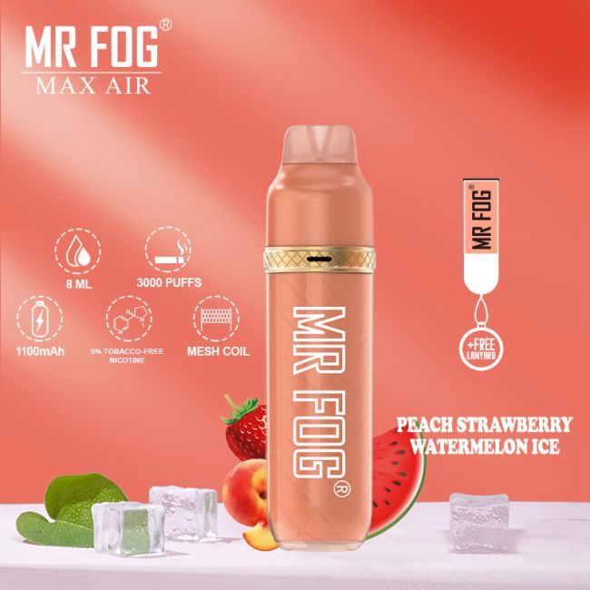 Mr Fog Max Air 2500 - Peach Strawberry Watermelon Ice