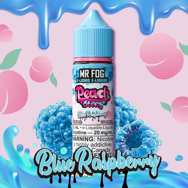 Mr Fog Peach Steezy - Blue Raspberry